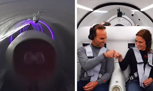 ഭാവിയിലെ യാത്രാ സംവിധാനമായ ഹൈപ്പർലൂപ്പിൽ ആദ്യമായി മനുഷ്യർ യാത്ര ചെയ്തു