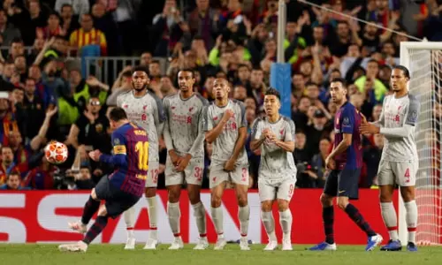 മെസി തീയില്‍ ന്യൂ കാംപില്‍ ചാമ്പലായി ലിവര്‍പൂള്‍