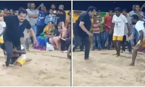 ഷൂട്ടിങ്ങല്ല, ഒറിജിനല്‍; അന്തസ്സായി കബഡി കളിച്ച് മുകേഷ്, വീഡിയോ വൈറല്‍