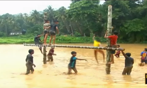 റെഡ് അലര്‍ട്ടിന്‍റെ ആശങ്കയില്ലാതെ കാലവര്‍ഷം ആഘോഷമാക്കി കാസര്‍കോട് അമേയിയിലെ ജനങ്ങള്‍