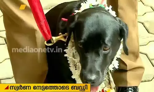 സ്വര്‍ണ മെഡല്‍ നേടിയ  ബഡ്ഡിക്ക് സ്വീകരണം