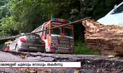 പ്രളയം; താമരശ്ശേരി റോഡും ചുരവും തകർന്നു പ്രളയം; താമരശ്ശേരി റോഡും ചുരവും തകർന്നു