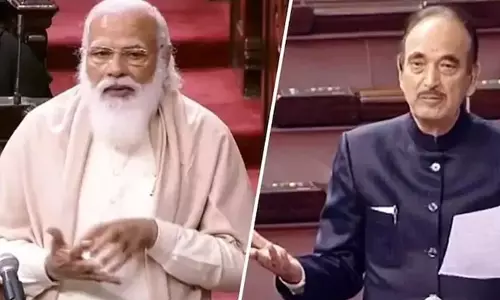 ഗുലാം നബി ആസാദിന്റെ യാത്രയയപ്പ് ചടങ്ങിൽ കരഞ്ഞ് മോദി