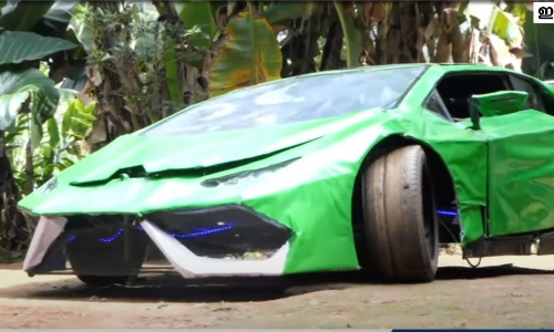 ലംബോര്‍ഗിനി വാങ്ങാന്‍ പറ്റിയില്ല, പകരം വീട്ടിലൊന്ന് നിര്‍മ്മിച്ചു !