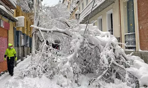 50 വര്‍ഷത്തിനിടയിലെ ഏറ്റവും ശക്തമായ മഞ്ഞ് വീഴ്ച; മഞ്ഞില്‍ പുതഞ്ഞ് മാഡ്രിഡ്, വീഡിയോ കാണാം