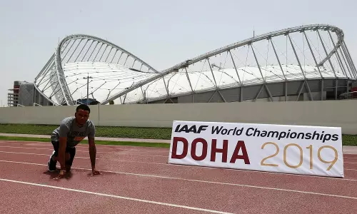 ദോഹയില്‍ നടക്കുന്ന ലോക അത്ലറ്റിക് ചാംപ്യന്‍ഷിപ്പിന് വേദിയുണരാന്‍ ഇനി ഒരു മാസം മാത്രം