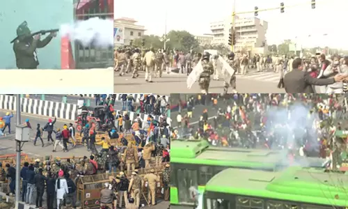 ആളിക്കത്തി കർഷക രോഷം; പൊലീസ് ബാരിക്കേഡുകൾ തകർത്ത് ട്രാക്ടർ റാലി ഇന്ത്യാഗേറ്റിലേക്ക്