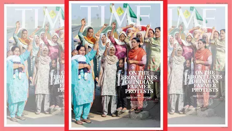 ടൈം മാഗസിന്‍റെ കവര്‍ സ്റ്റോറിയില്‍ ഇടം പിടിച്ച് കര്‍ഷക സമരത്തിലെ സ്ത്രീകളും ബിന്ദു അമ്മിണിയും