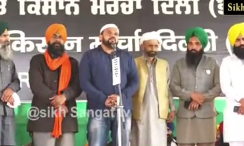 കത്‍വ പെൺകുട്ടിയുടെ പിതാവ്  കർഷക സമരവേദിയില്‍