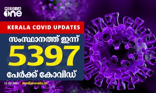 സംസ്ഥാനത്ത് ഇന്ന് 5397 പേര്‍ക്ക് കോവിഡ് സ്ഥിരീകരിച്ചു