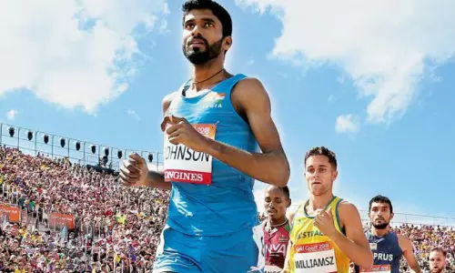 ദേശീയ റെക്കോഡ് തിരുത്തി ജിന്സണ് ജോണ്സണ് ലോക ചാമ്പ്യന്ഷിപ്പിന് ദേശീയ റെക്കോഡ് തിരുത്തി ജിന്സണ് ജോണ്സണ് ലോക ചാമ്പ്യന്ഷിപ്പിന്