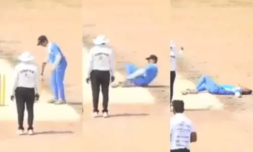 കളിക്കിടെ നോൺ സ്‌ട്രൈക്കേഴ്‌സ് എൻഡിൽ ബാറ്റ്‌സ്മാൻ ഹൃദയാഘാതം മൂലം മരിച്ചു- വീഡിയോ