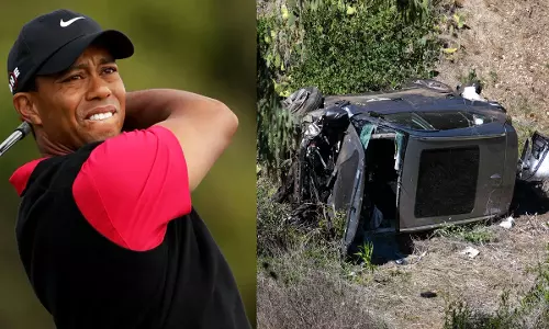 ഗോള്‍ഫ് താരം ടൈഗര്‍ വുഡ്‌സിന് കാറപകടത്തില്‍ ​ഗുരുതര പരിക്ക്