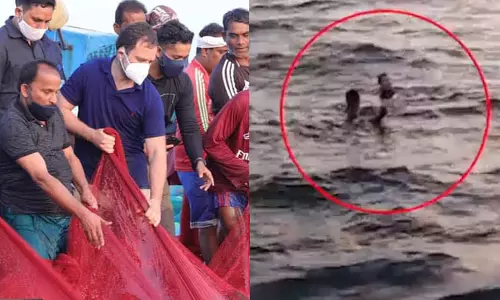 ടീഷര്ട്ട് ഊരി കടലിലേക്ക് ചാടി, വല വലിച്ചു; അമ്പരപ്പ് മാറാതെ തൊഴിലാളികൾ ടീഷര്ട്ട് ഊരി കടലിലേക്ക് ചാടി, വല വലിച്ചു; അമ്പരപ്പ് മാറാതെ തൊഴിലാളികൾ