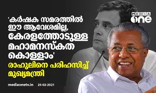 കർഷക സമരത്തിൽ ഈ ആവേശമില്ല, കേരളത്തോടുള്ള മഹാമനസ്കത കൊള്ളാം: രാഹുലിനെ പരിഹസിച്ച് മുഖ്യമന്ത്രി