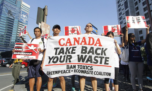 കാനഡ ഫിലിപ്പീന്‍സിലേക്ക് തള്ളിയ 103 കണ്ടെയ്നര്‍ മാലിന്യങ്ങളില്‍ 69 കണ്ടെയ്നറുകളും മടക്കി അയച്ചു