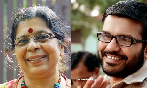 ആ പൗരുഷ ധാർഷ്ട്യം ഒരു ഫ്യൂഡൽ പ്രഭുവിന്‍റെതല്ലേ? മംഗലശ്ശേരി നീലകണ്ഠായ നമോസ്തുതേ; എം.ബി രാജേഷിന്‍റെ വീഡിയോക്കെതിരെ പി.ഗീത