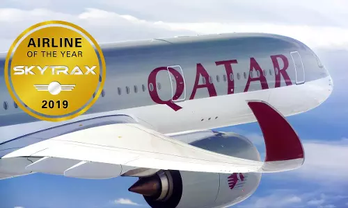 ലോകത്തെ ഏറ്റവും മികച്ച വിമാന സര്‍വീസിനുള്ള സ്കൈട്രാക്സ് എയര്‍ലൈന്‍ അവാര്‍ഡ് വീണ്ടും ഖത്തര്‍ എയര്‍വേയ്സിന്
