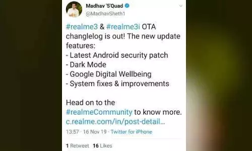 റിയല്‍മി സി.ഇ.ഒ ‘ഉപയോഗിക്കുന്നത്’ ഐഫോണ്‍; സ്വന്തം കുഞ്ഞിനെ ഇഷ്ടമല്ലേയെന്ന് സോഷ്യല്‍മീഡിയ