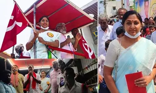 സിപിഎം സ്ഥാനാര്‍ഥികള്‍ക്കായി വോട്ട് തേടി നടി രോഹിണി