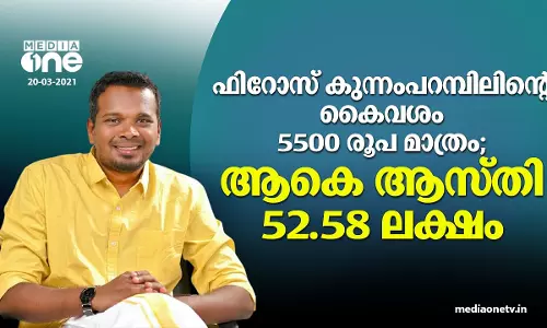 ഫിറോസ് കുന്നംപറമ്പിലിന്‍റെ കൈവശം 5500 രൂപ മാത്രം, ആകെ ആസ്തി 52.58 ലക്ഷം; സത്യവാങ്മൂലത്തിലെ വിശദാംശങ്ങള്‍ ഇങ്ങനെ