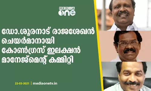 ഡോ.ശൂരനാട് രാജശേഖന്‍ ചെയര്‍മാനായി കോണ്‍ഗ്രസ് ഇലക്ഷന്‍ മാനേജ്‌മെന്റ് കമ്മിറ്റി