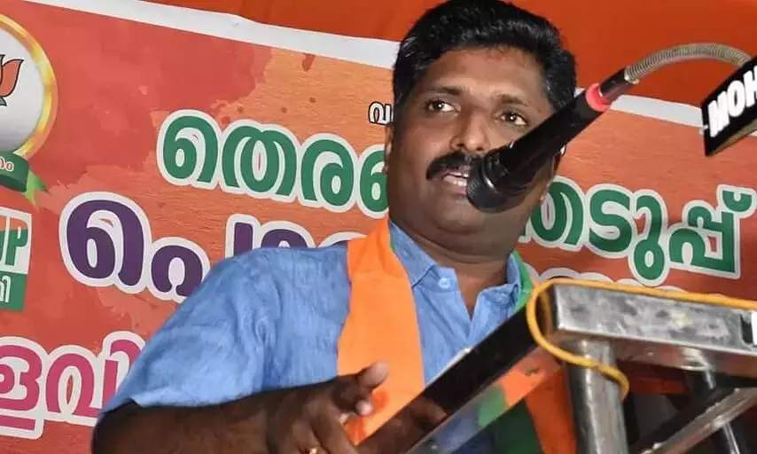 വോട്ടഭ്യർത്ഥനയിൽ വർഗീയത: ആലപ്പുഴയിലെ ബി.ജെ.പി സ്ഥാനാർഥിക്കെതിരെ പരാതി