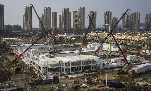 കൊറോണ വൈറസ്; ഒരാഴ്ച കൊണ്ട് ആശുപത്രി നിര്‍മ്മിച്ച് ചൈന 