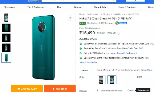 നോകിയ 6.2വിനും 7.2വിനും വിലകുറച്ചു നോകിയ 6.2വിനും 7.2വിനും വിലകുറച്ചു