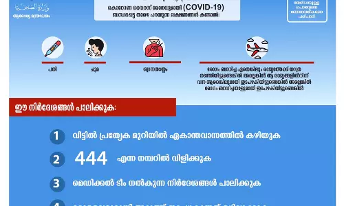 കൊറോണ-ബഹ്റൈൻ ആരോഗ്യമന്ത്രാലയത്തിൻ്റെ നിർദേശങ്ങൾ  