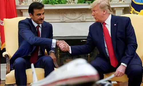 ഖത്തര്‍ അമീര്‍ ഷെയ്ഖ് തമീം ബിന്‍ ഹമദ് അല്‍ത്താനി അമേരിക്കന്‍ പ്രസിഡന്‍റ് ഡോണള്‍ഡ് ട്രംപുമായി ഫോണില്‍ ചര്‍ച്ച നടത്തി