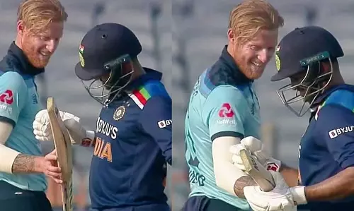 എന്താ, ബാറ്റില്‍ സ്പ്രിങ് ആണോ? അടികൊണ്ട സ്റ്റോക്ക് താക്കൂറിന്റെ ബാറ്റ് പരിശോധിച്ചപ്പോള്‍