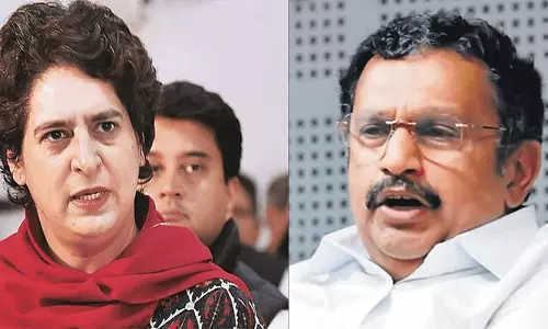 നേമത്ത് പ്രചാരണത്തിനെത്താത്തതിൽ പരാതിയറിയിച്ച് മുരളീധരൻ; മൂന്നിന് എത്തുമെന്ന് പ്രിയങ്ക ഗാന്ധി നേമത്ത് പ്രചാരണത്തിനെത്താത്തതിൽ പരാതിയറിയിച്ച് മുരളീധരൻ; മൂന്നിന് എത്തുമെന്ന് പ്രിയങ്ക ഗാന്ധി