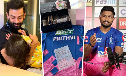 ഞാനും മകള്‍ അല്ലിയും രാജസ്ഥാനൊപ്പം, സഞ്ജുവിന് വിജയാശംസകള്‍ നേര്‍ന്ന് പൃഥ്വിരാജ്