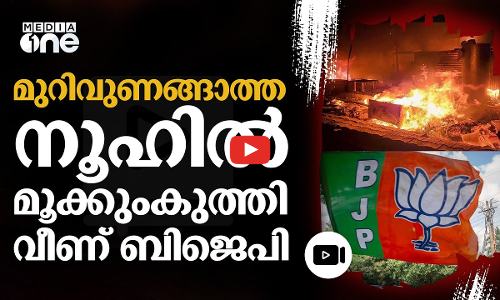 മൂന്നിടത്തും കോൺ​ഗ്രസിന് വന്‍ ഭൂരിപക്ഷം; ഹരിയാന നൂഹിൽ നിലംപതിച്ച്