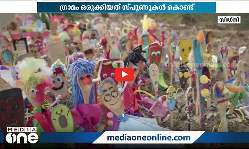മര സ്പൂണുകള്‍ കൊണ്ട് മൂന്നു വയസുകാരി തീര്‍ത്ത കൊച്ചു ഗ്രാമം